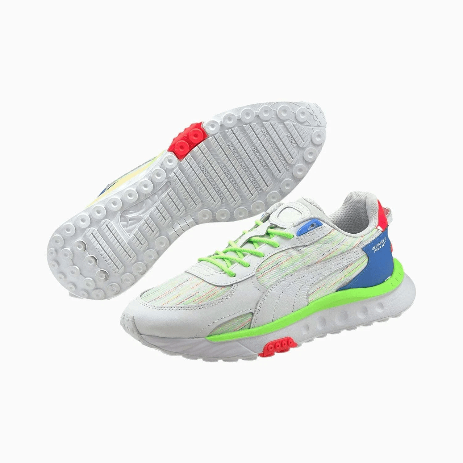 Puma Wild Rider Spectra Retro White Multi-Color Men's Shoes